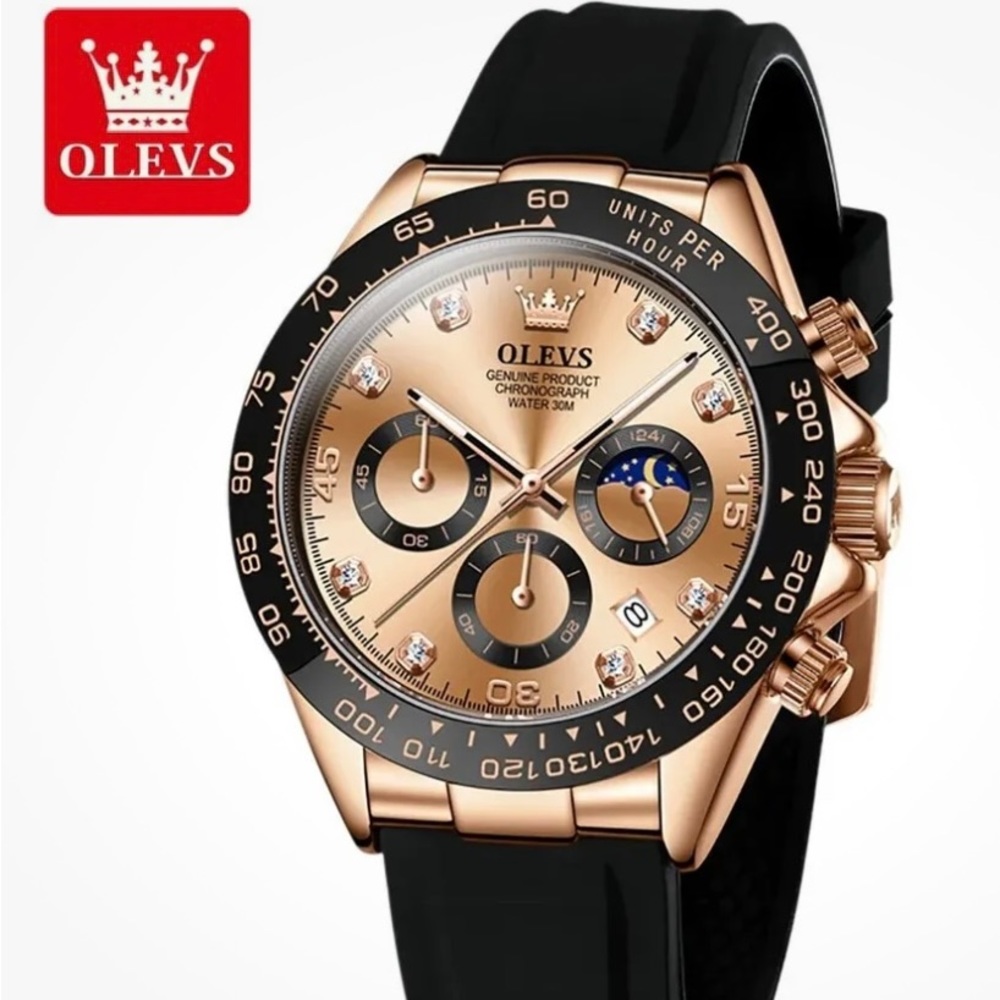 Men’s Olevs watch. Gorgeous face and band